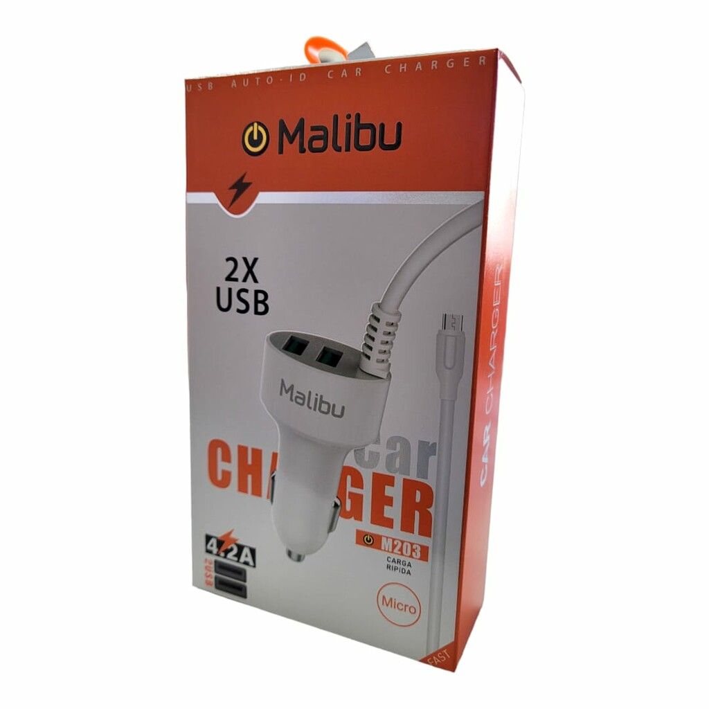 CARGADOR DE AUTO MICRO 4.2A MALIBU
