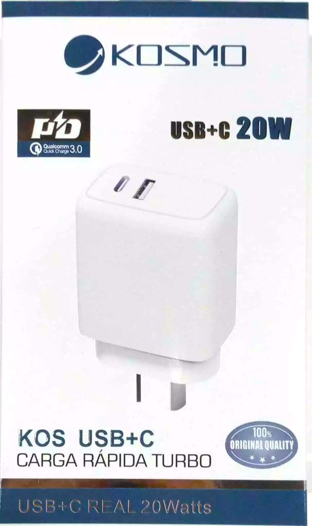 CABEZAL KOSMO USB+C 20W