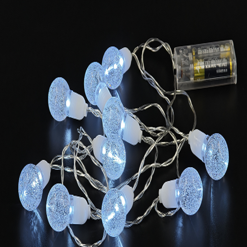 GUIRNALDA BURBUJA TRANSPARENTE 10 LEDS (AA)