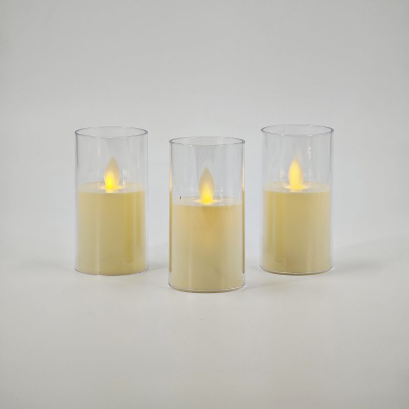 VELA CON LUZ EN VASO CHICO X12