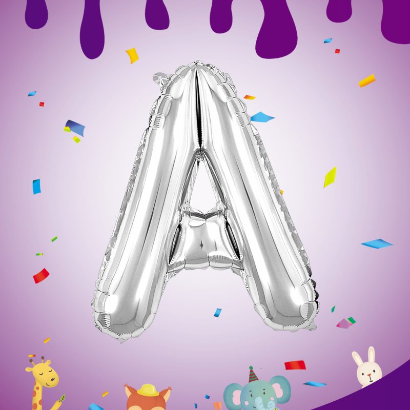 GLOBO LETRAS PLATEADAS 16″ X12U