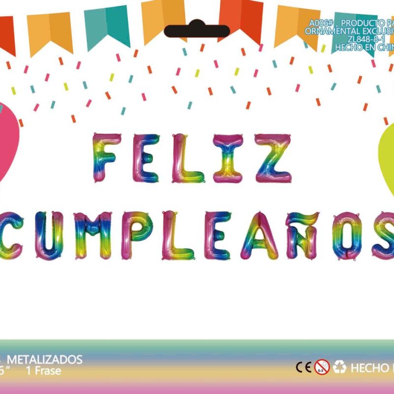 GLOBO FRASE “FELIZ CUMPLEAÑOS”