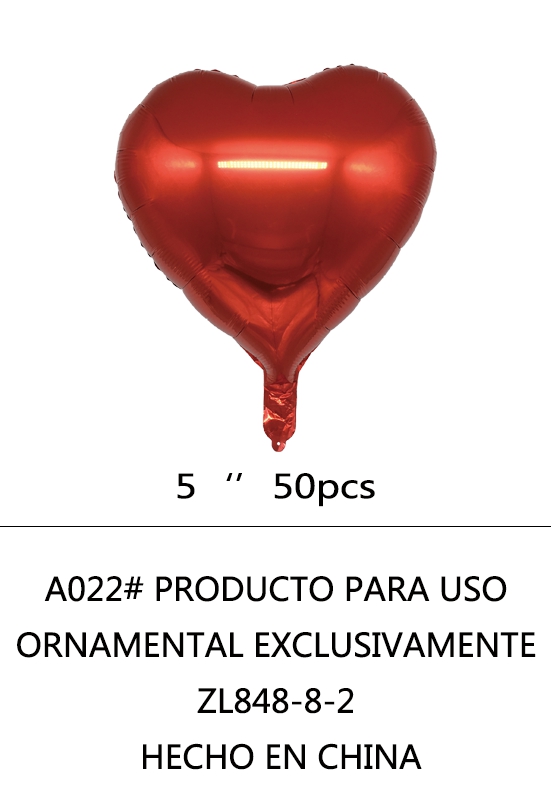 GLOBO CORAZON 5″ X50U