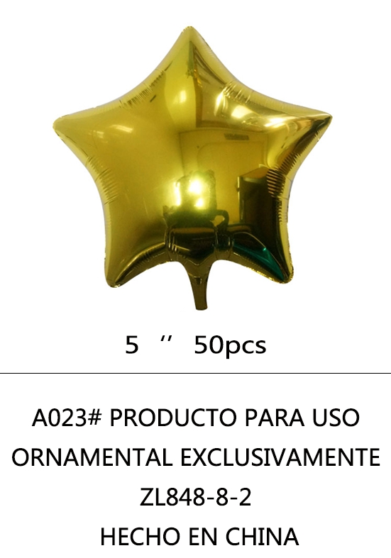 GLOBO ESTRELLA 5″ X50U
