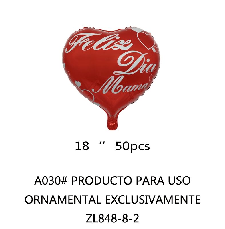 GLOBO CORAZON FRASES 18″ X50U ESTAMPADO