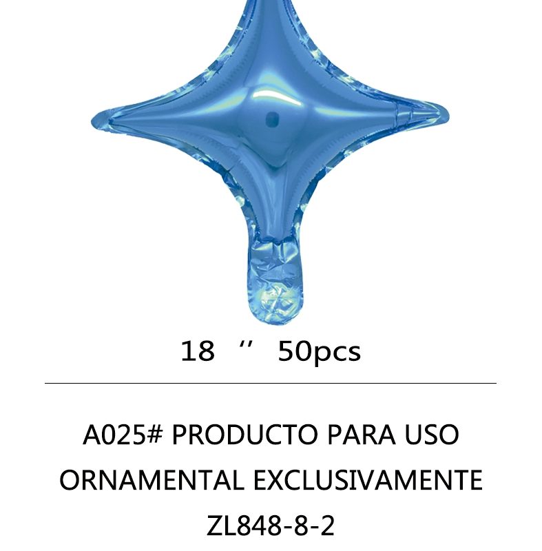 [PREZLGLOBOESTRELLACUATROESQUINASX5018] GLOBO ESTRELLA CUATRO ESQUINAS 18″ X50
