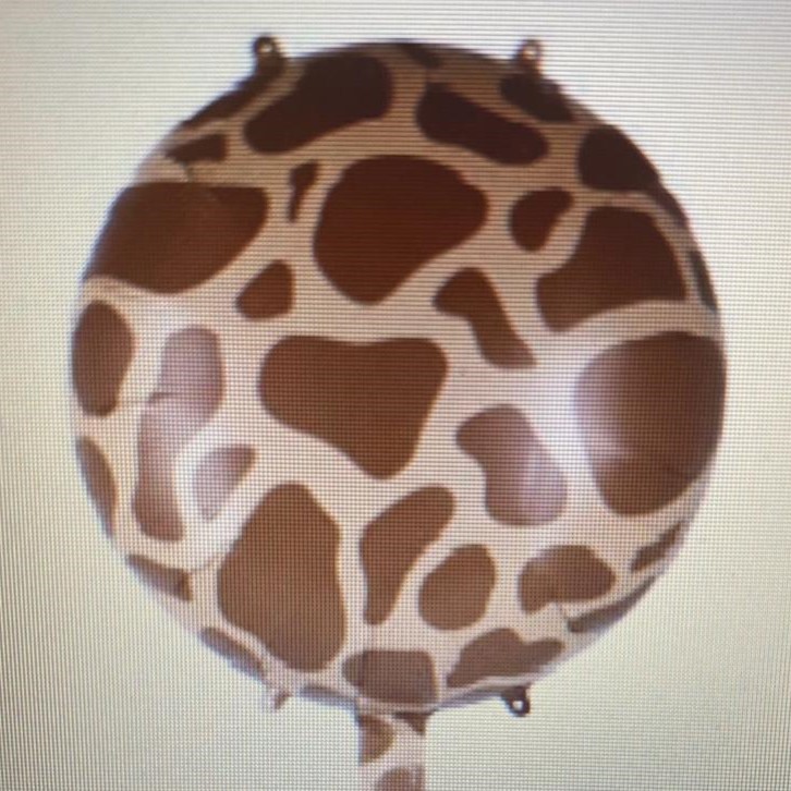 GLOBO REDONDO ANIMAL PRINT JIRAFA 18″ X50U ESTAMPADO