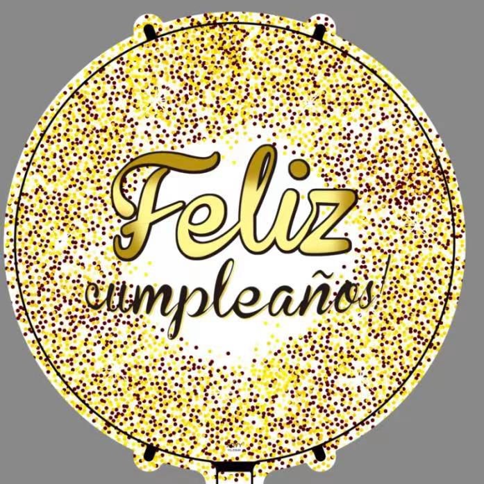 GLOBO REDONDO “FELIZ CUMPLEAÑOS” 18″ X50U ESTAMPADO