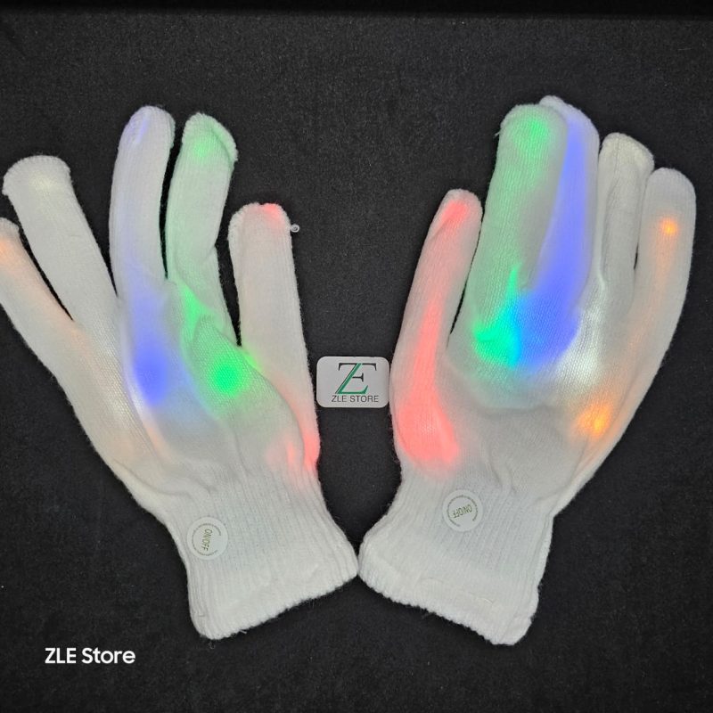 GUANTES DE COTILLÓN CON LUZ EN LOS DEDOS