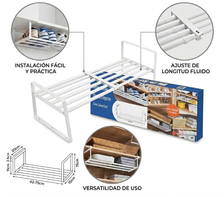 [PREITSL32282C] ORGANIZADOR MULTIUSO AJUSTABLE