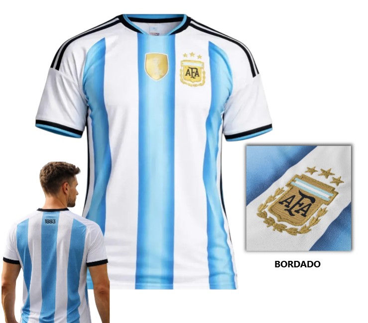 CAMISETA VERSION HINCHADA M-L-XL (BORDADA)