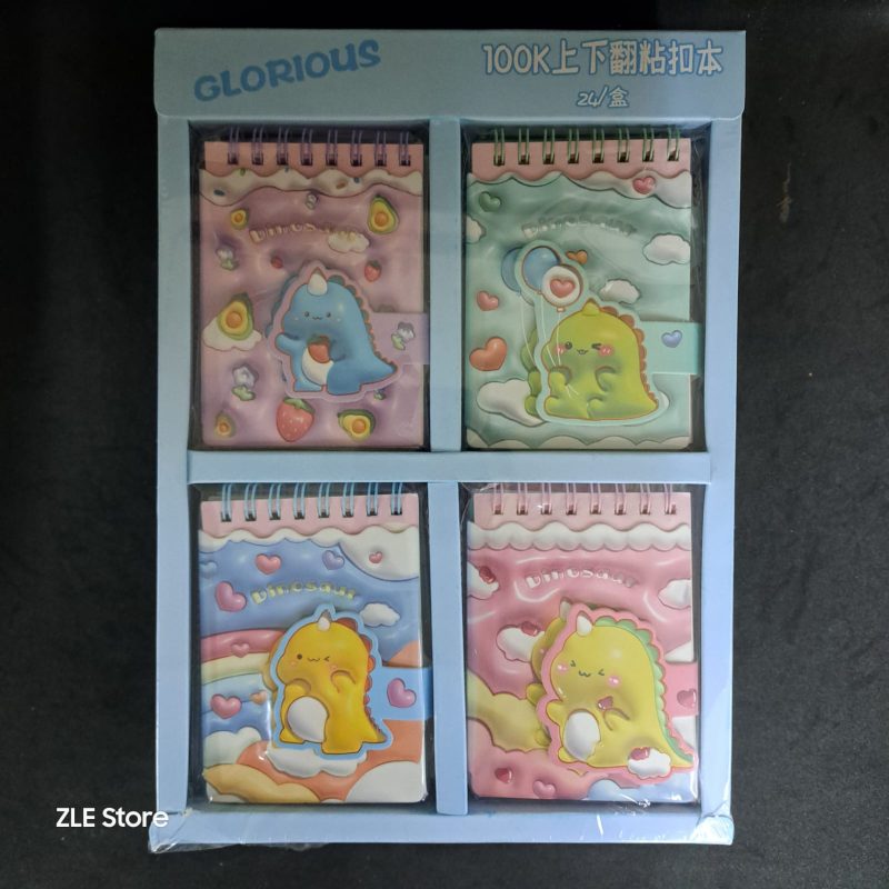 AGENDITA DINOSAURIO CON VELCRO 7.7*10.7 CM X24U