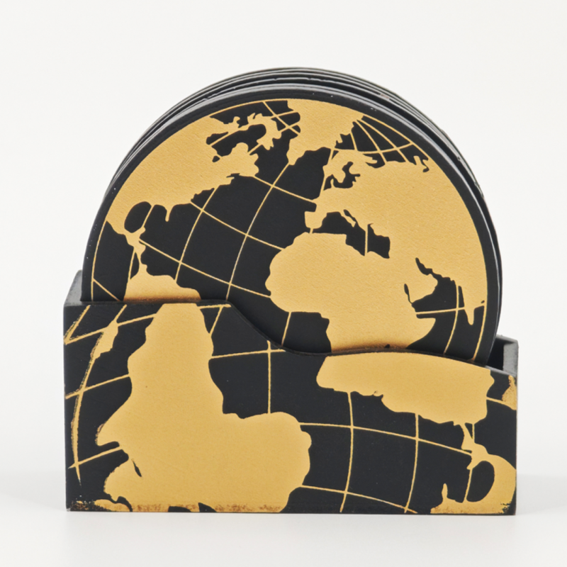 POSAVASOS DE MAPA MUNDIAL X6