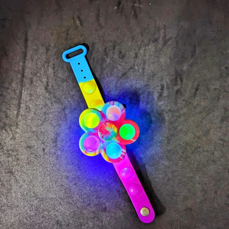 PULSERA GIRATORIA CON LUZ COLORIDA X12U
