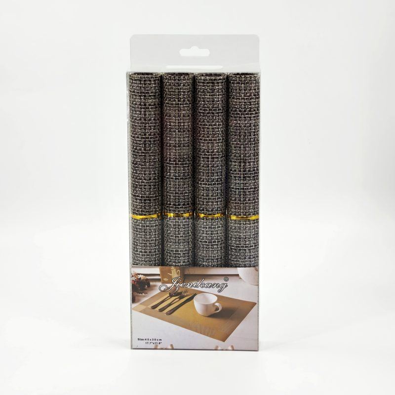 [PREZLMANTELINDIVIDUALDEPLASTICOALAMBREDORADOX4] MANTEL INDIVIDUAL DE PLÁSTICO ALAMBRE DORADO X4