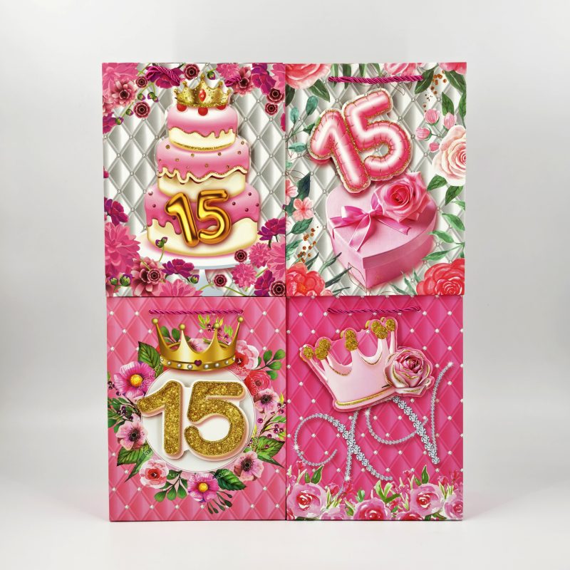 BOLSA DE REGALO PARA 15 AÑOS X12