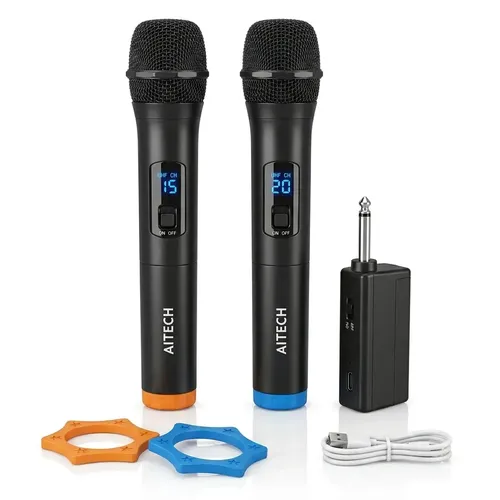 MICROFONO DOBLE INALAMBRICO PROFESIONAL AITECH