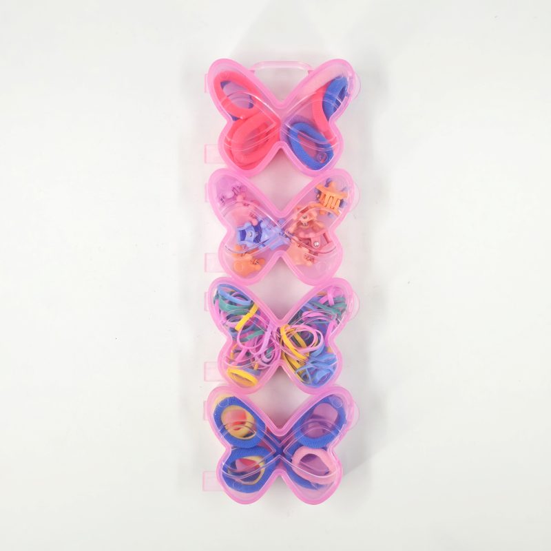 LIGAS Y PINZAS PARA PELO “MARIPOSA” X12