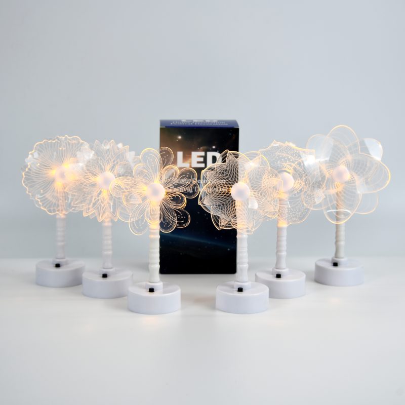 MOLINO DE VIENTO FLOR LED