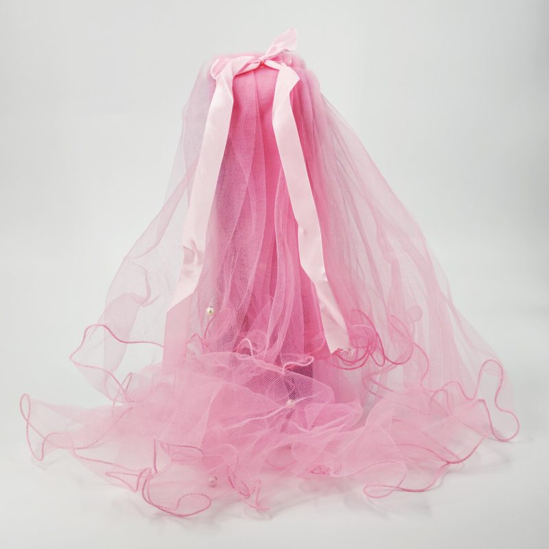 VINCHA CON VELO DE COTILLON 57CM X12
