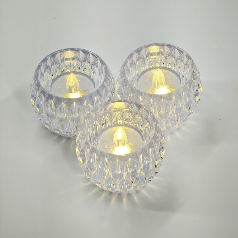 VELA LAMPARA CON LUZ X12