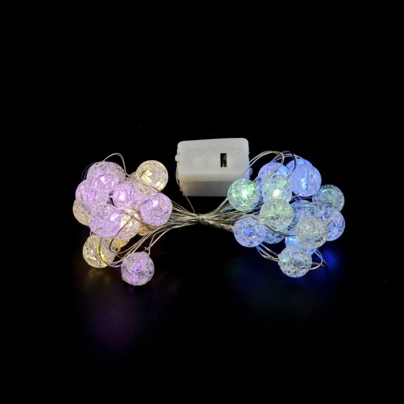 MECANISMO ALAMBRE BOLITA DIAMANTE 30 LEDS X12