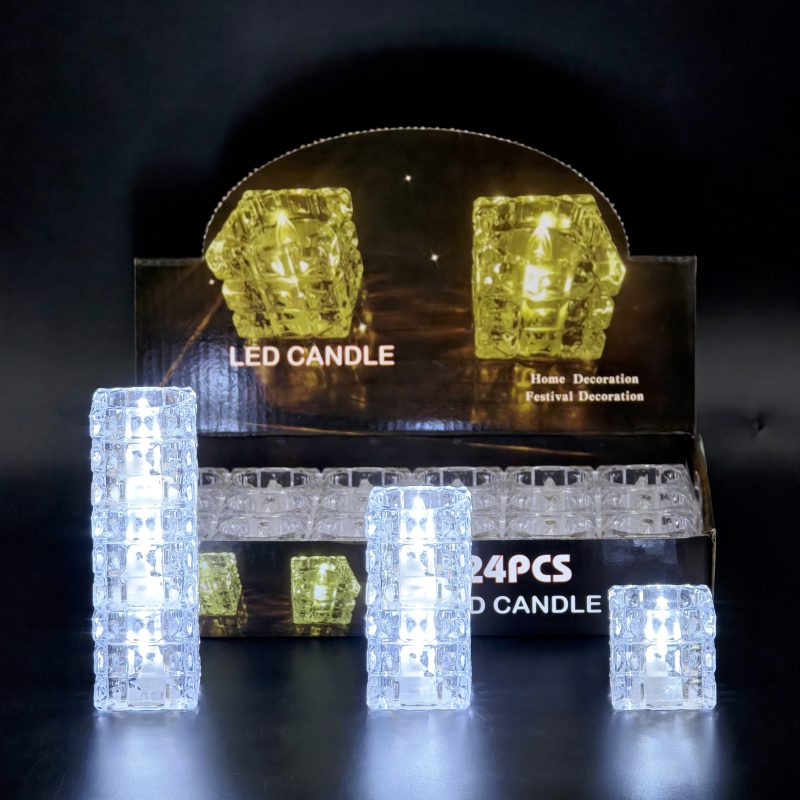 VELA DE HIELO CON LUZ X24
