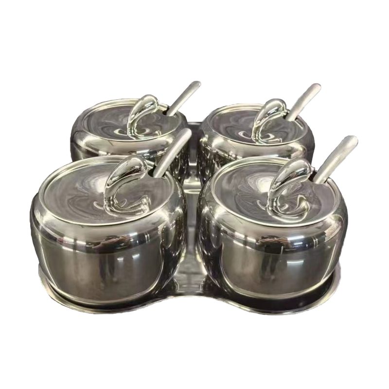 SET DE ESPECIEROS DE ACERO (4 PCS)