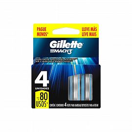 Gillete Repuesto Mach3 x 4un