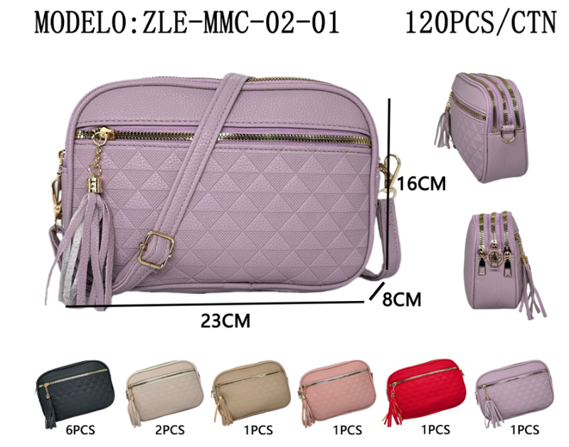 [PREZLCARTERABANDELERADIAMANTESX12] CARTERA BANDOLERA “DIAMANTES” X12