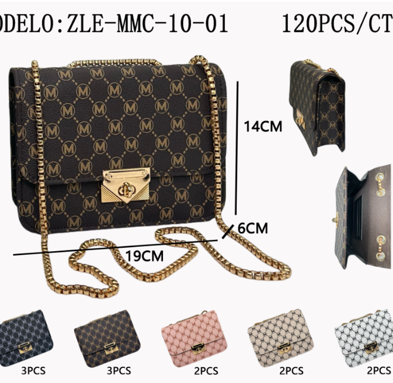 CARTERA CON CADENA “M EN CIRCULO” X12