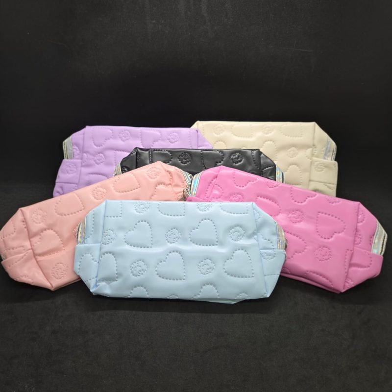 BOLSO DE MAQUILLAJE CORAZONES X12