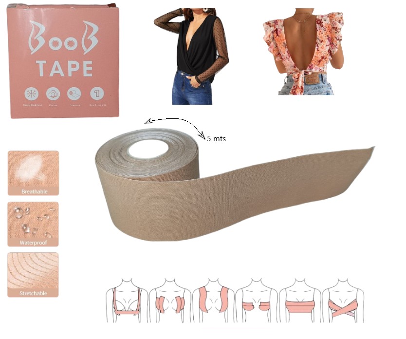 [PREITB0522] CINTA ADHESIVA PARA ESCOTES BOOB TAPE 5M