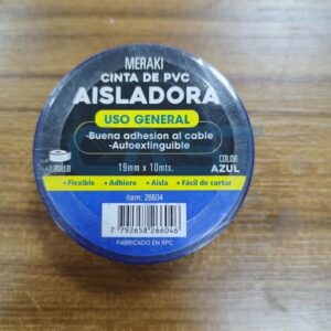 CINTA AISLADORA AZUL 19MMX10MTS PVC -MERAKI