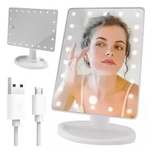 ESPEJO DE MAQUILLAJE LED 360°