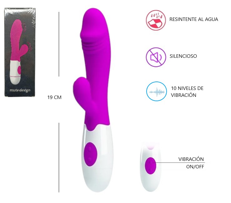 [PREITMELECH371] VIBRADOR DOBLE MUTE DESIGN