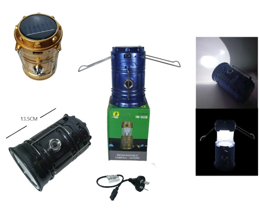 LINTERNA CAMPING FAROL SOLAR RECARGABLE MELECH-343