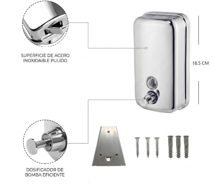 DISPENSER DE JABON LIQUIDO 800ML