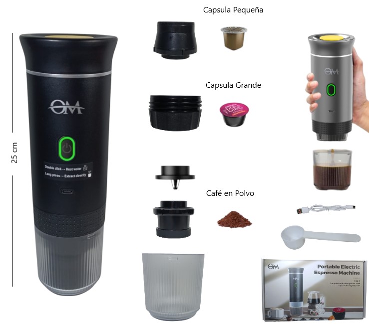 CAFETERA EXPRESSO PORTATIL 3 EN 1 KF-JN-02
