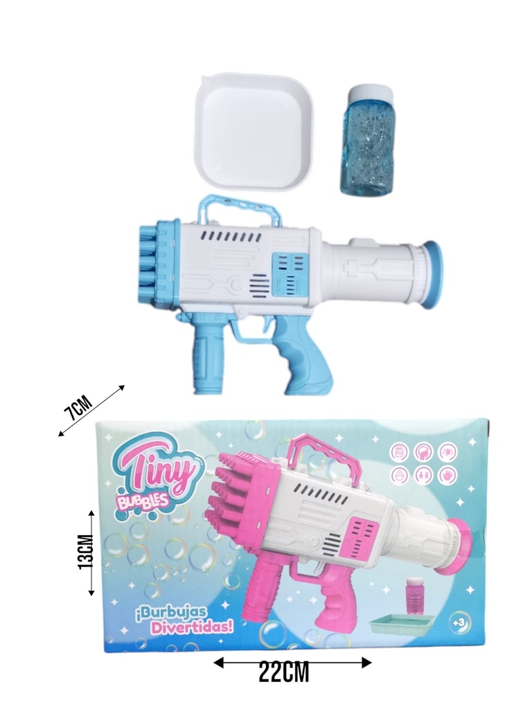 [PRENRTINY54726] BURBUJERO PISTOLA A PILA TINY 54726