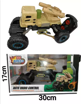 CAMIONETA MILITAR A RADIO CONTROL 30,5X17X15CM /082349