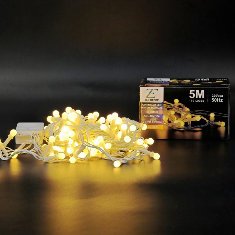 GUIRNALDA LED BOLITA BLANCA (220V)