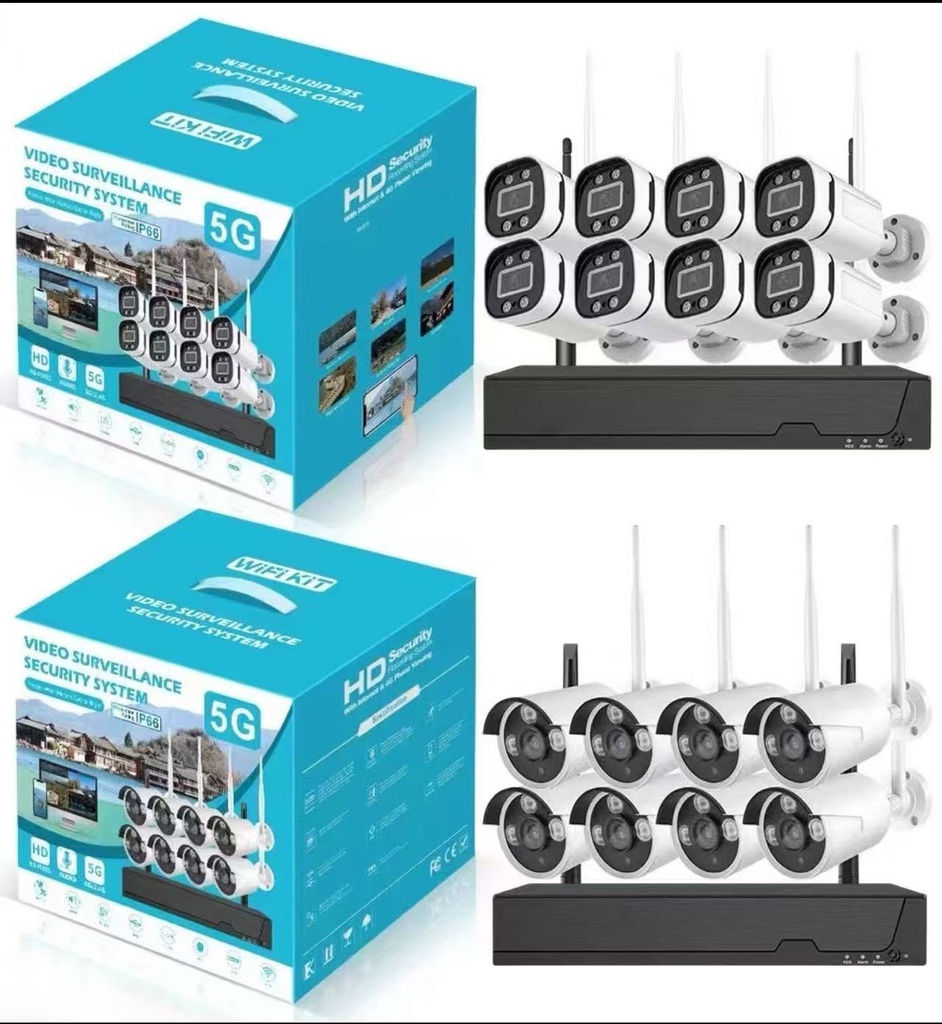 KIT X8 CAMARAS INALAMBRICAS DE SEGURIDAD