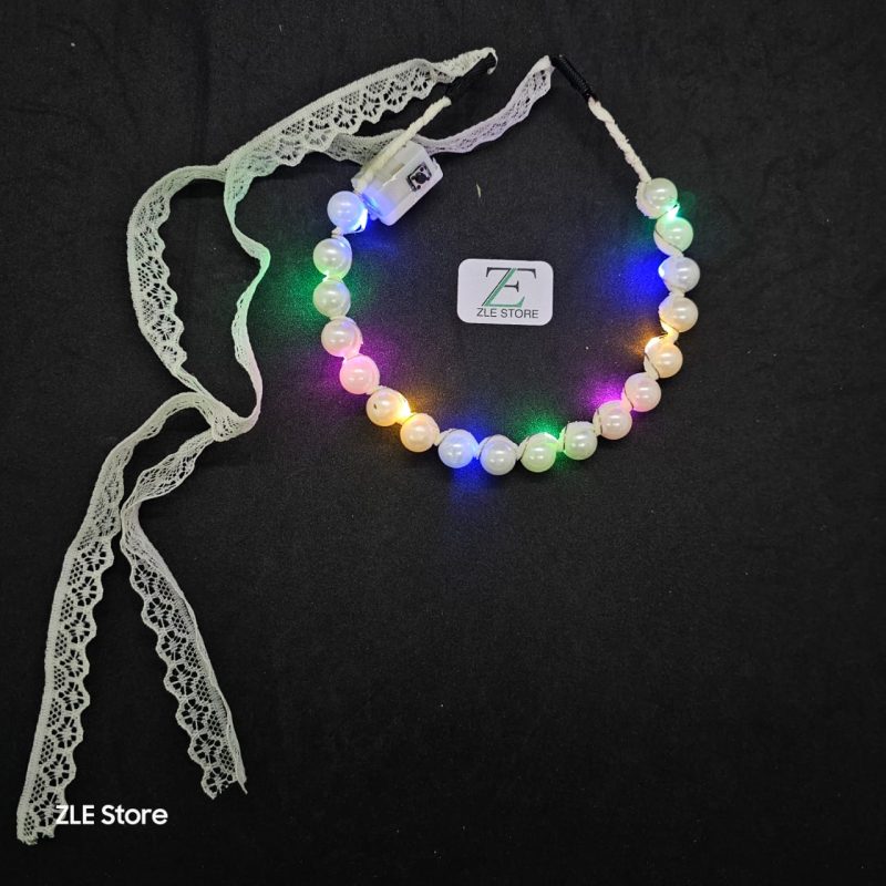 [PREZLCV16] VINCHA CON LUZ DOBLE COLOR DE TELA X12U