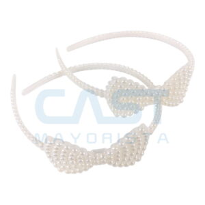 VINCHA PELO {WB597} PERLITAS -PACK X12