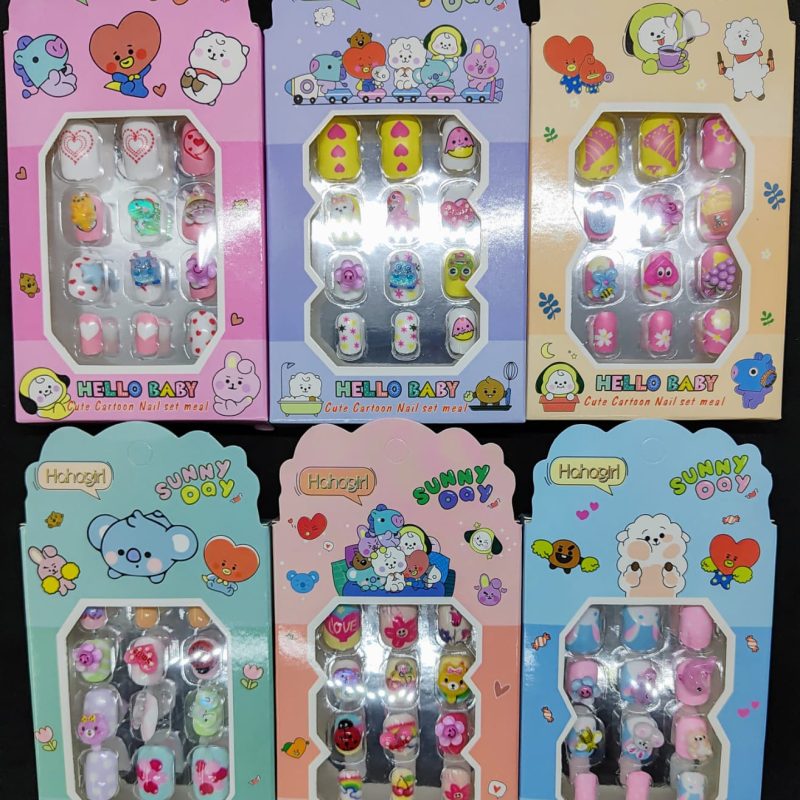 [PREZLUNA04] UÑAS POSTIZAS PARA NIÑA X12 4 MODELOS