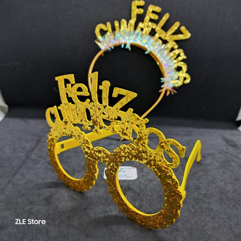 [PREZLCOT2511] VINCHA Y ANTEOJOS FELIZ CUMPLEAÑOS