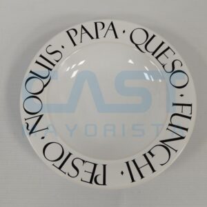 PLATO HONDO CERAMICO (L5000) B&W NOQUIS