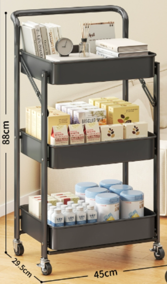 CARRITO ORGANIZADOR PLEGABLE CON RUEDAS