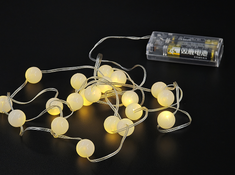 GUIRNALDA BOLITA BLANCA 20 LEDS (AA)